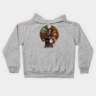 Awesome steampunk women with clocks and gears Kids Hoodie